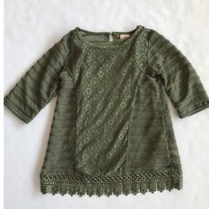 Faded Glory Girls Crochet Top  Size 6/6X